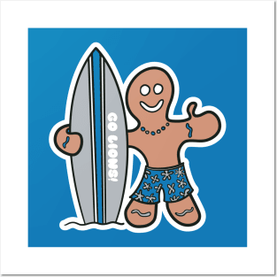 Surfs Up for the Detroit Lions! Posters and Art